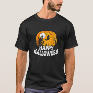 Camiseta Groovy Pumpkin Halloween Gracioso Feliz Halloween 