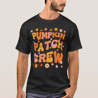 Camiseta Groovy Pumpkin Patch Crew Acción de Gracias otoño