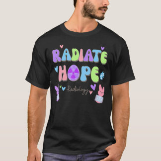 Camiseta Groovy Radiate Hope Easter Radiology Rad Tech Xray