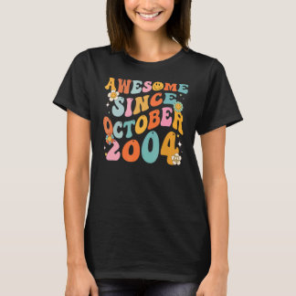 Camiseta Groovy Retro Asombroso Desde 2004 18 Años 18