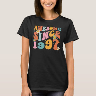 Camiseta Groovy Retro Awesome Desde 1997 25 años de edad