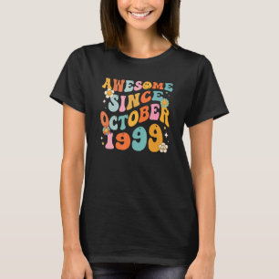 Camiseta Groovy Retro Awesome Desde 1999 23 años de edad 23