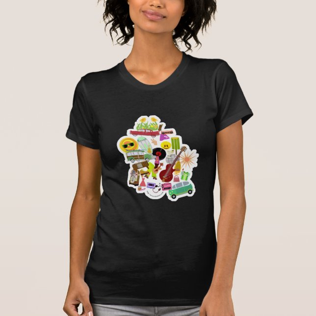 Camiseta Groovy Retro Collage (Anverso)