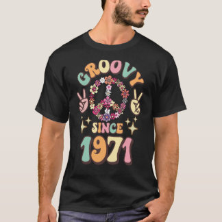 Camiseta Groovy retro desde 1971 cumpleaños vintage 70s 80s
