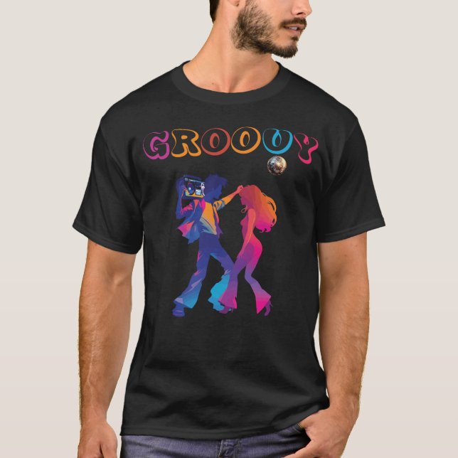 Camiseta Groovy Retro Disco Style (Anverso)