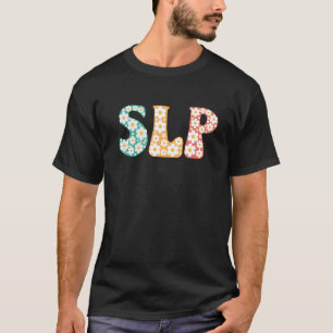 Camiseta Groovy Retro Floral Speech Language Patólogo SL