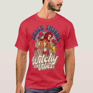 Camiseta Groovy Retro Gruesos Lámparas Y Vibes De Brujas Gr
