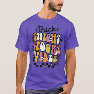 Camiseta Groovy retro Hippie Halloween Thick Thighy