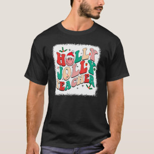 Camiseta Groovy Retro Holly Xmas Jolly Maestros Navidades V