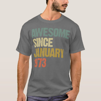 Camiseta Groovy Retro Impresionante Desde Enero 1973 amigos