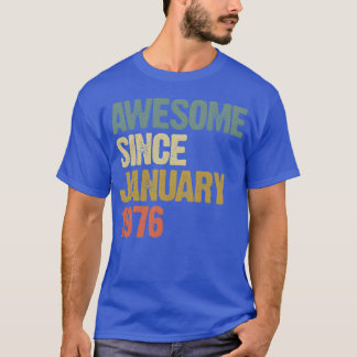 Camiseta Groovy Retro Impresionante Desde Enero 1976 amigo
