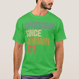 Camiseta Groovy Retro Impresionante Desde Enero de 1978 div