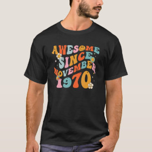 Camiseta Groovy Retro Increíble Desde 1970 52 Años De Edad 