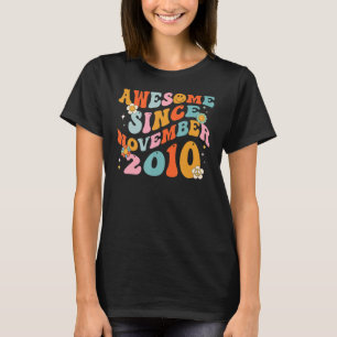 Camiseta Groovy Retro Increíble Desde 2010 12 Años 12