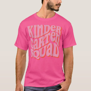 Camiseta Groovy Retro Jardín de Niños Maestros Pink
