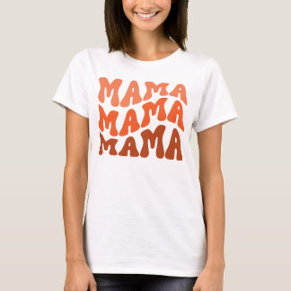 Camiseta Groovy Retro Mama Fall Temporada Cumpleaños