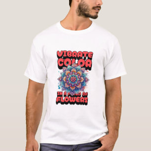 Camiseta Groovy Retro: Psicodelia floral Mandala T-Shirt
