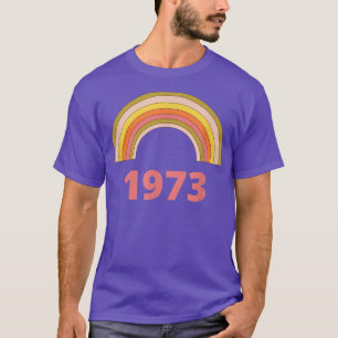 Camiseta Groovy Retro Rainbow Pink Pro Choice 1973