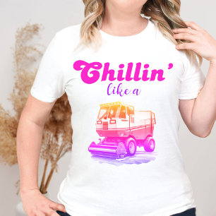 Camiseta Groovy Retro Rosa Relaxándose Como Una Resurfacing