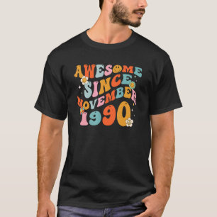 Camiseta Groovy Retro Sorprendente desde 1990 32 años 32 añ