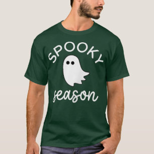 Camiseta Groovy Retro Spooky Season Floral Cute Ghost Hallo