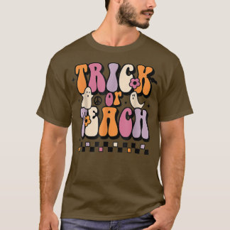 Camiseta Groovy Retro Trick O Enseñar Al Profesor Hippie Ha