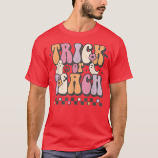 Camiseta Groovy Retro Trick o Enseñar al profesor Hippie Ha