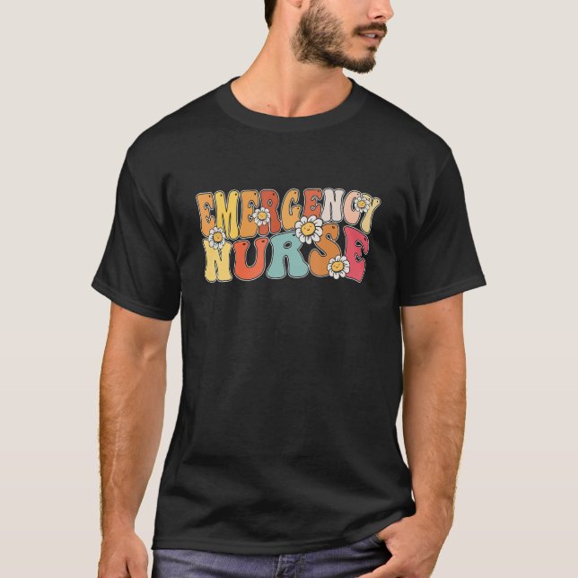Camiseta Groovy Retro Vida De Enfermeras De Emergencia Para (Anverso)