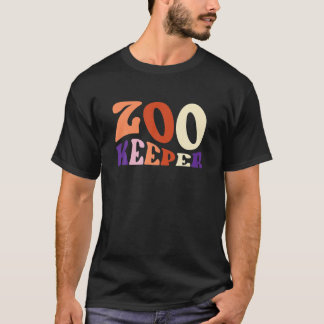 Camiseta Groovy Retro Zoo Keeper Spooky Vibes Halloween Cos