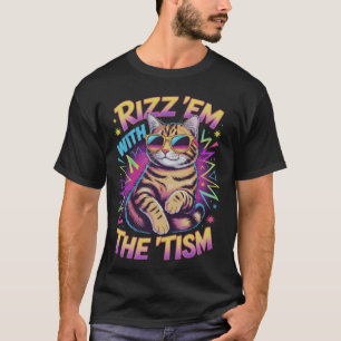 Camiseta Groovy RIZZ EM con TISM Gato Autismo Papá Mamá Mot