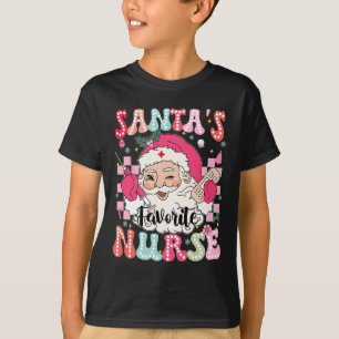 Camiseta Groovy Santas Navidades de enfermería favoritas Na