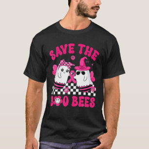 Camiseta Groovy Save The Boo Bees Graciosa Cáncer De Mama H