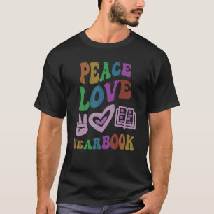 Camiseta Groovy Sc Editor de Retro para PEACE LOVE YEARBOOK