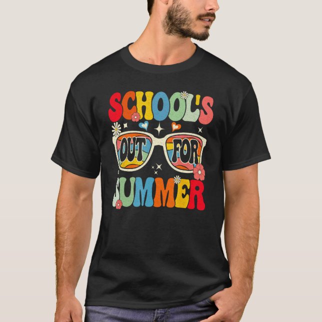 Camiseta Groovy School s Out For Summer (Anverso)