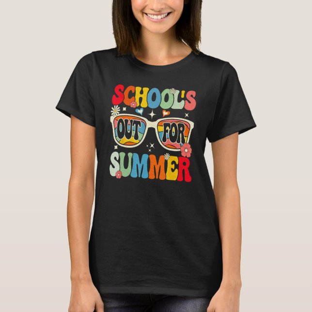 Camiseta Groovy School s Out For Summer (Anverso)