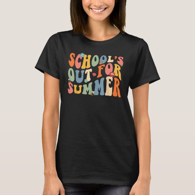 Camiseta Groovy Schools Out for Summer Last Day Of School T (Anverso)