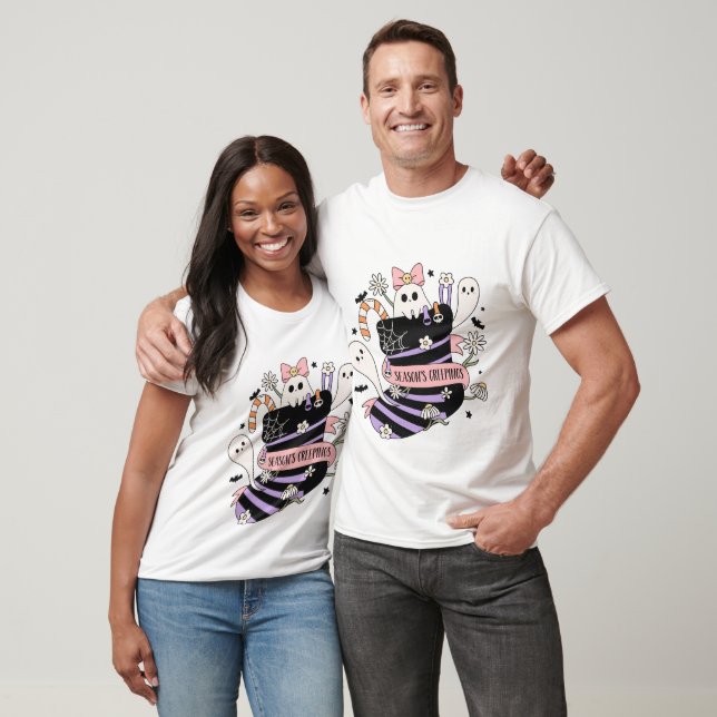 Camiseta Groovy Season's Creepings - Halloween (Unisexo)