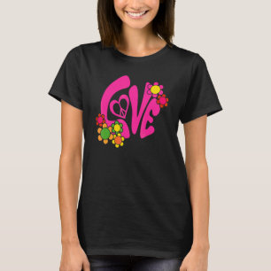 Camiseta Groovy Signo de Paz Amor 60s 70s Ropa Retro Hippie