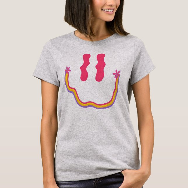 Camiseta Groovy Smile 🌈✨ (Anverso)
