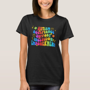 Camiseta Groovy Smile Enfrenta Autismo Mes de Conciencia Au