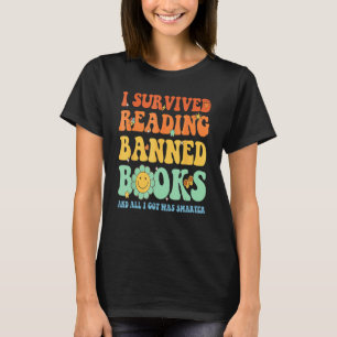 Camiseta Groovy Sobreviví Leyendo Libros Prohibidos Amante
