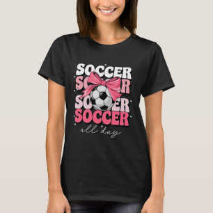 Camiseta Groovy Soccer Coquette Lazo Chicas Mujeres Fútbol