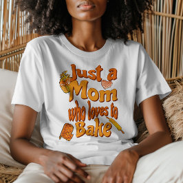 Camiseta Groovy sólo una mamá a la que le encanta hornear p