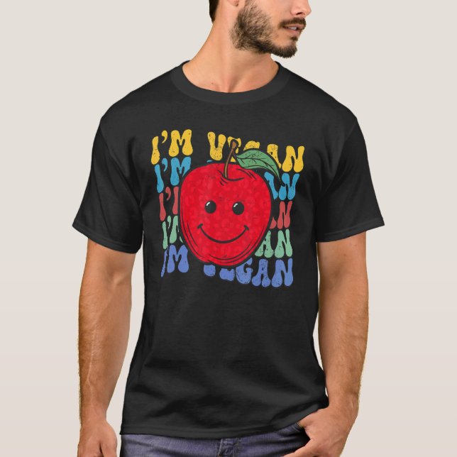 Camiseta Groovy, soy Vegetarian World Vegetarian Day Veggie (Anverso)