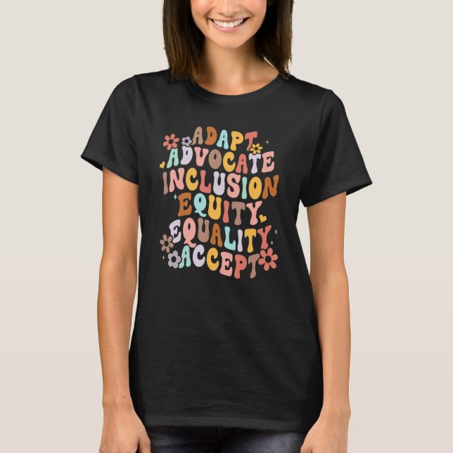 Camiseta Groovy Special Education Teacher Adapt Advocate Sp (Anverso)