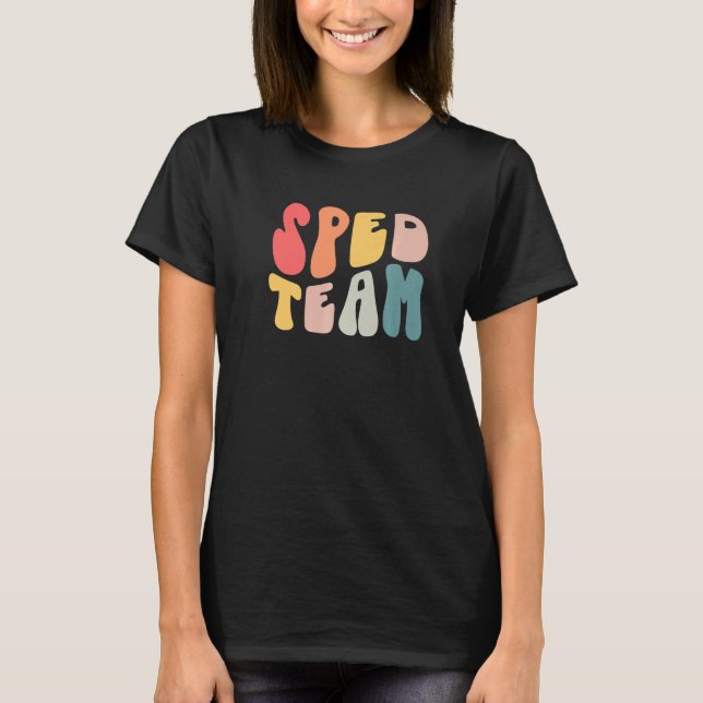 Camiseta Groovy Sped Team Special Education Crew Sped Squad (Anverso)