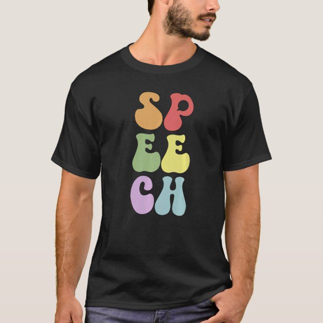 Camiseta Groovy Speech Language Pathólogo SLP Premium (Anverso)