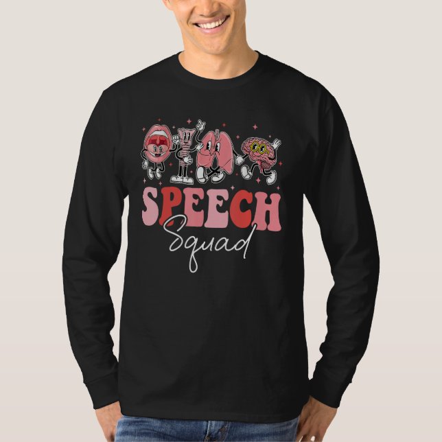 Camiseta Groovy Speech Therapy Speech Language Pathologist  (Anverso)