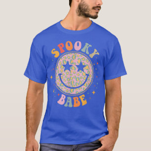 Camiseta Groovy Spooky Babe se enfrenta a feliz disfraz de