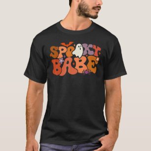 Camiseta Groovy Spooky Babe Vibes Retro Fantasma Hippie